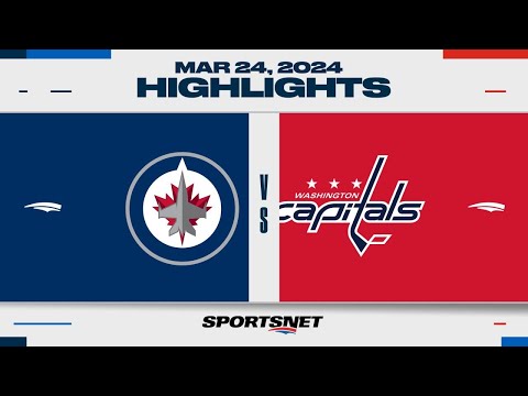 NHL Highlights | Jets vs. Capitals - March 24, 2024