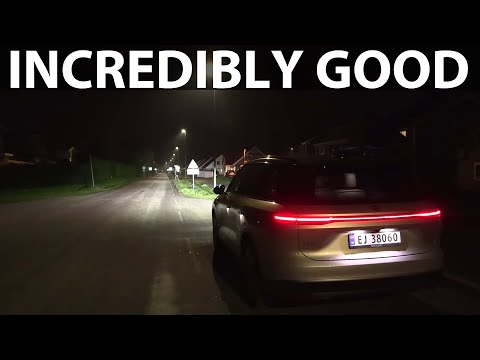 Nio EL8 LED matrix headlights test