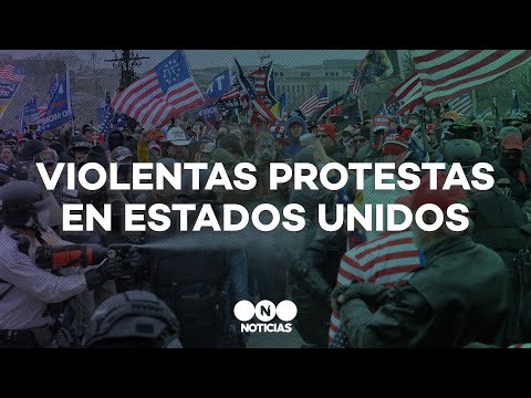 VIOLENTAS PROTESTAS en el CAPITOLIO de Estados Unidos: murió una mujer baleada - Telefe Noticias