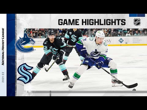 Canucks @ Kraken 1/1/22 | NHL Highlights