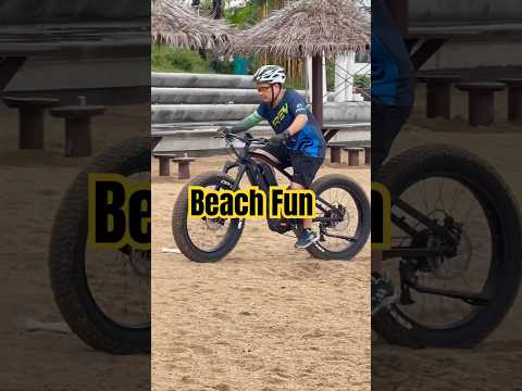 Riding an fat-tire ebike and having fun on the beach. #emtblife #emtb #outdoors #freybike
