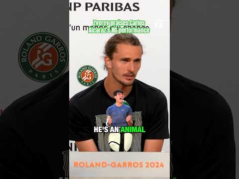 Zverev: “He’s a BEAST” 👹 #rolandgarros #frenchopen #carlosalcaraz