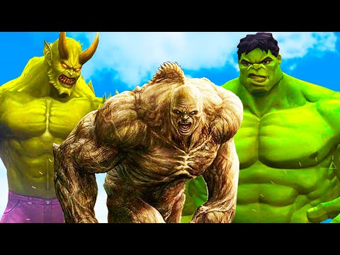 The Incredible Hulk vs Abomination vs Ultimate Green Goblin - The Hulk vs Monsters