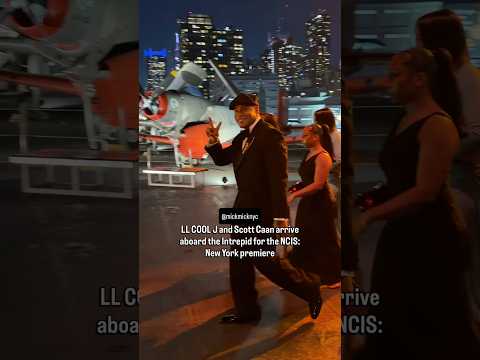 LL COOL J and Scott Caan arrive aboard the Intrepid for the NCIS: New York premiere