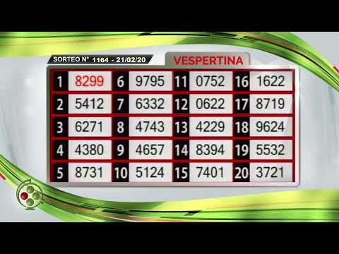 La Vespertina - Sorteo N° 1164 / 21-02-2020 - La Rionegrina en VIVO