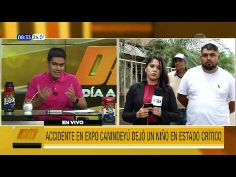 Niño resultó herido tras accidente en la Expo Canindeyú