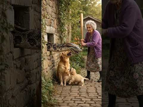 Not ALL Heroes Wear Capes! Woman Saves Puppies From DEATH! #shorts #snake #rescue #puppies #hero