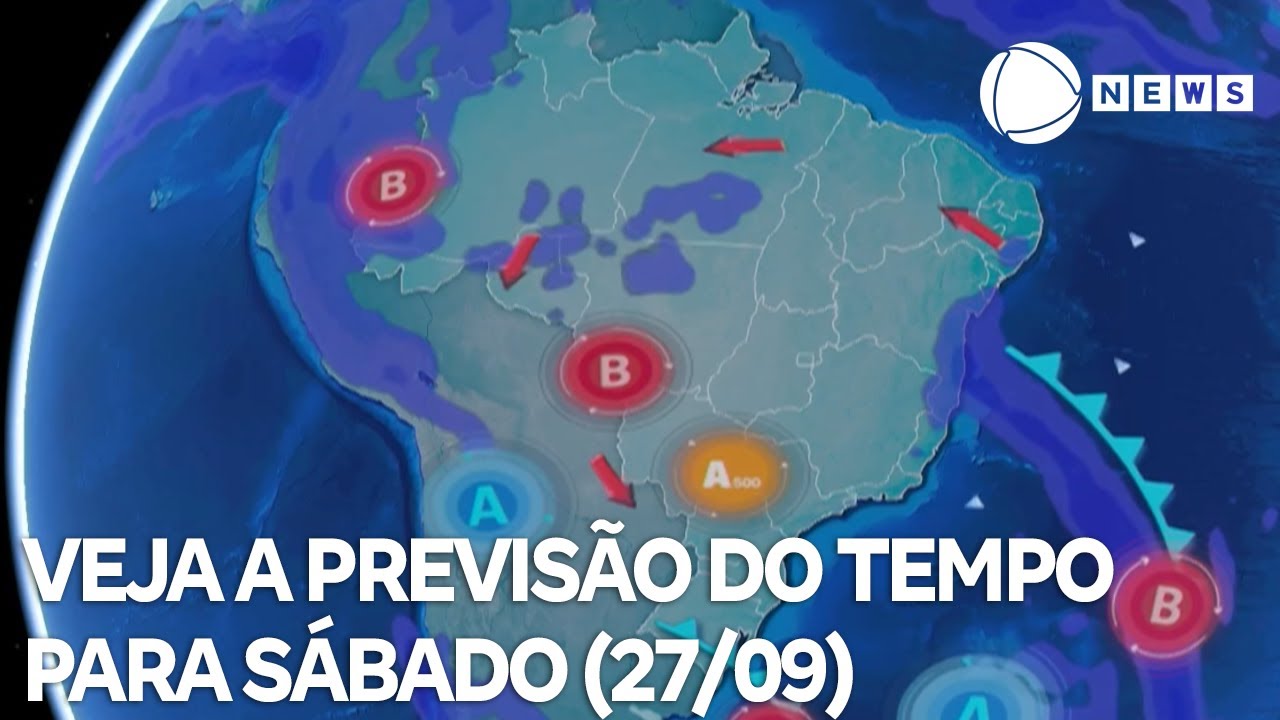 Confira a previsão do tempo para sábado 2709