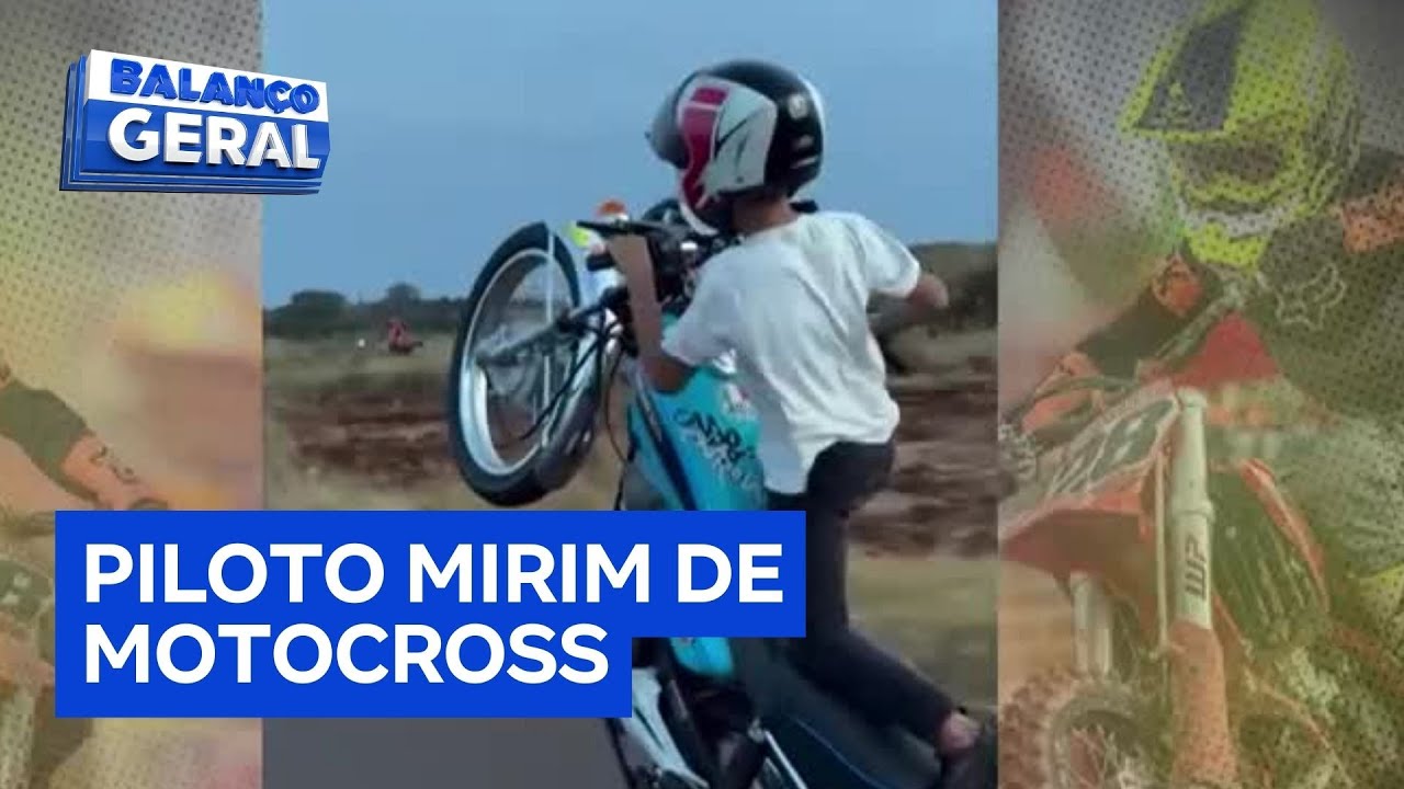 Piloto mirim de motocross compete pela primeira vez após perder o pai confira