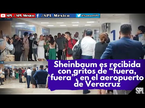ABUCHEAN y le GRITAN ¡fuera! a Sheinbaum en Aeropuerto, seguidores corean ¡presidenta! ¡presidenta!
