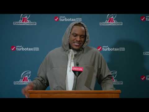 Frank Clark : “Unfortunately it just didn’t go our way” | AFC Championship Press Conference video clip