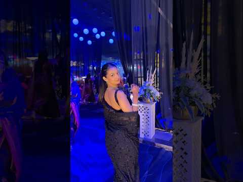 Cocktail🥂Ready for *BESTIES* shaadi✨😍wore a BLACK saree👀#bebot #saree #blacksaree