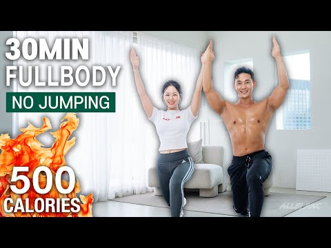 [땀폭발💦] 점프 없음 ❌ 전신 체지방 연소 최고인 30분 홈트 운동🥇 | 30MIN NO JUMPING FULLBODY WORKOUT with Hye pro golfer