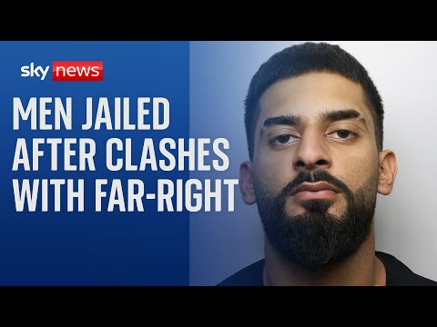 UK riots: Men jailed after clashes at anti-racism protest