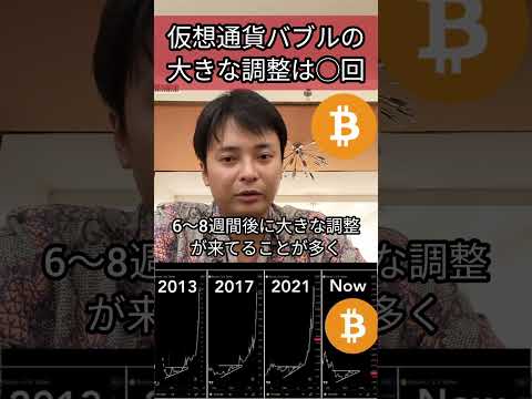 仮想通貨バブルの大きな調整は◯回起きる!? #ビットコイン #仮想通貨 #暗号資産 #暗号通貨