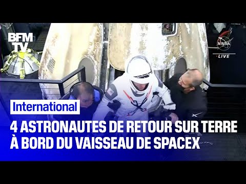 Quatre astronautes de retour sur Terre à bord du vaisseau SpaceX