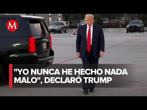 Yo nunca he hecho nada malo; afirma Donald Trump tras ser liberado de la prisión de Fulton