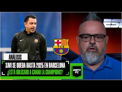 BOMBAZO Xavi RENOVÓ con el Barcelona hasta el 2025. La Champions League: la meta pendiente | ESPN FC
