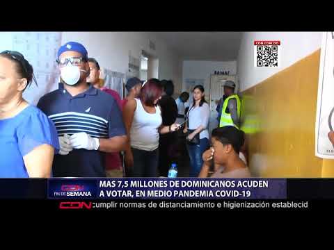 Más de 7,5 millones de dominicanos acuden a votar en medio de la pandemia Covid-19