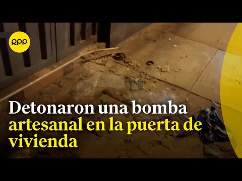 San Martín de Porres: Delincuentes detonaron una bomba artesanal en la puerta de vivienda