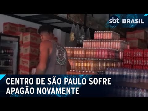 Pela terceira vez na semana, houve falta energia no centro de SP | SBT Brasil (22/03/24)
