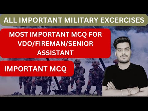 Important Military Exercises 2023!! important mcq for fireman/vdo/senior assistant