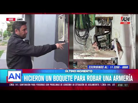 Lanús: hicieron un boquete para robar una armería