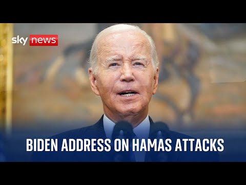 US President Joe Biden delivers address on Hamas attacks on Israel