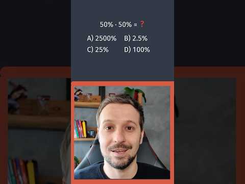 Il 50% del 50% è uguale a? 💡 #mathquiz #maths #matematica #challenge #invalsi