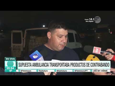 Supuesta ambulancia transportaba productos de contrabando