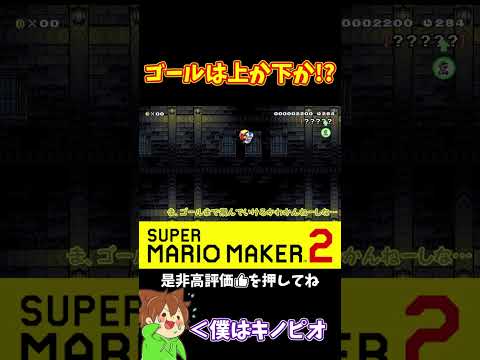 【マリオ】空を飛んでるけど高度は上げるべきか下げるべきか！？#ぽこにゃんマリメ #マリオメカー2 #ぽこにゃん #shorts