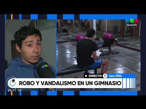 Robo y vandalismo en un gimnasio de Barrio Roma