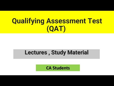 Qualifying Assessment Test (Demo Video) , Lectures , Study Material