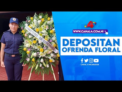 Servidores del MIGOB depositan ofrenda floral a la memoria del Comandante Tomás Borge
