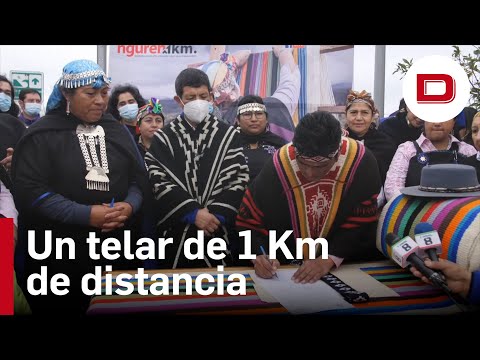 Un telar de 1 kilómetro en Chile, el récord mundial de 500 tejedoras