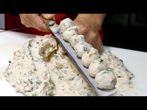 Crazy hand speed! Korean handmade fish cake master