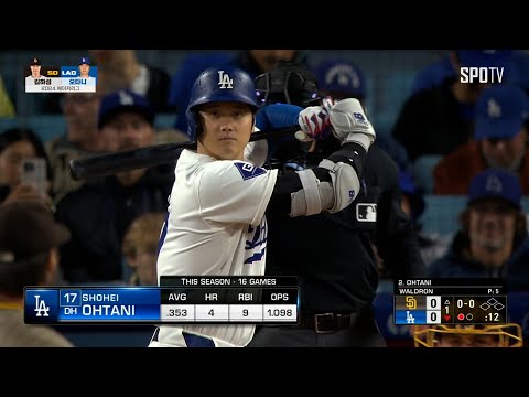 [MLB] 샌디에이고 vs LA 다저스 오타니 주요장면 (04.14)