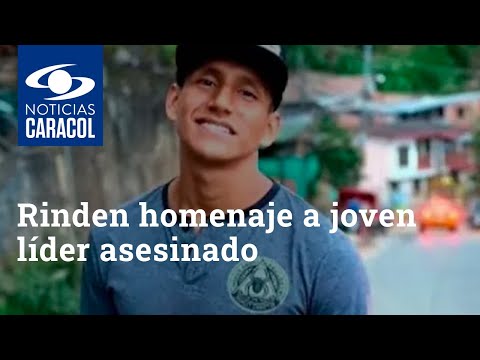 Rinden homenaje a joven líder asesinado dentro de una peluquería ubicada enfrente de su casa