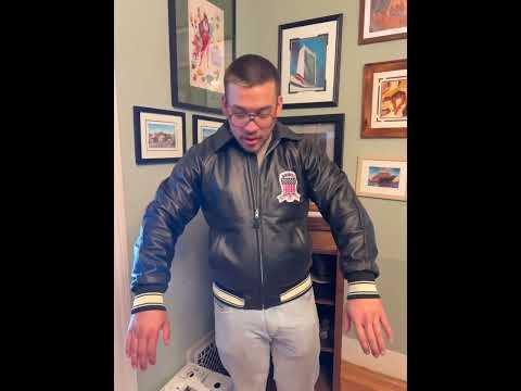 US Customer Reviewing ⭐our manufactured Avirex Jacket 🔥 #avirex #customerreview #leatherjacketgear