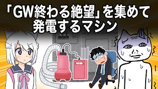 「ゴールデンウィーク終わる絶望」力発電所