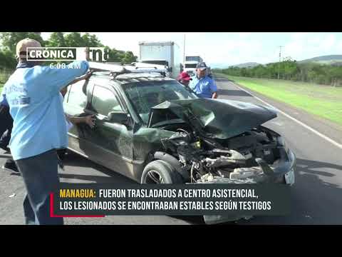Dos lesionados por accidente de vehículos en Tipitapa - Nicaragua