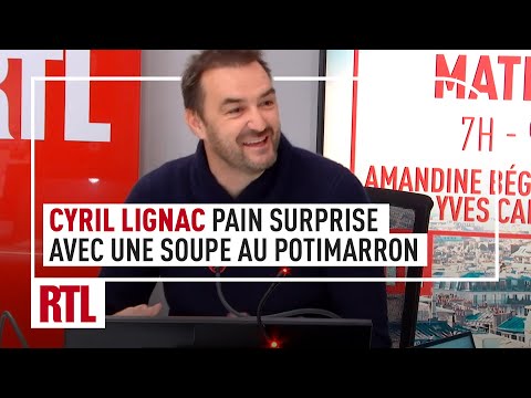 Cyril Lignac : pain surprise avec une soupe au potimarron