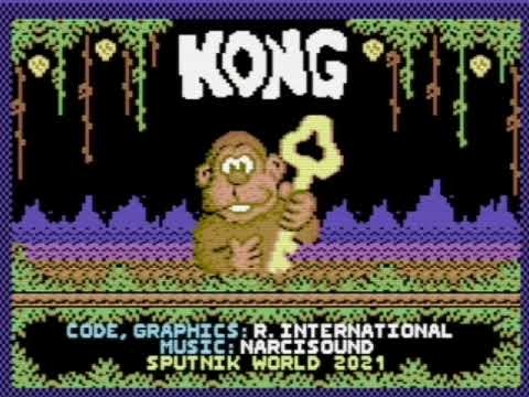 Kong (c) 2021 Sputnik World p/ Commodore 64 - Un review de RETROJuegos