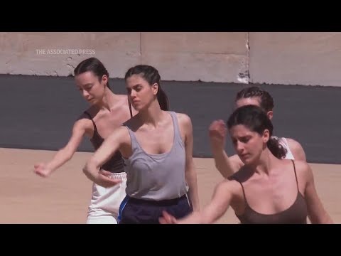 Dancers rehearse ahead of Olympic flame lighting ceremony for Paris Olympics