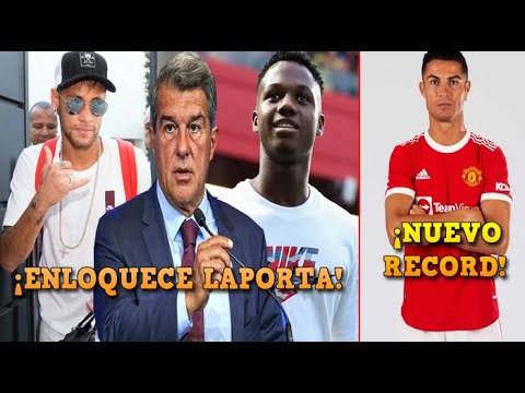 BOMBAZOS DE LAPORTA: NEYMAR AL BARCELONA Y ANSU FATI FUERA POR 100 MILLONES | CR7 ROMPE OTRO RECORD