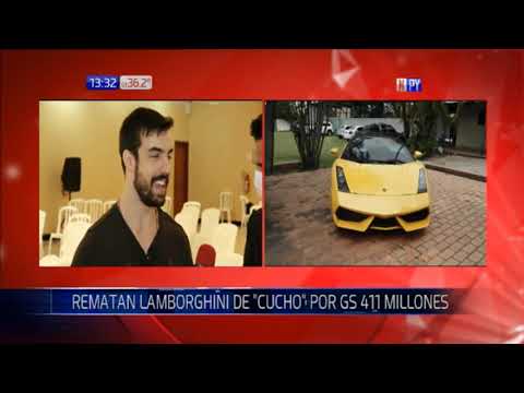 Por más de G. 411 millones el Lamborghini de Cucho pasa a manos de joven de 25 años