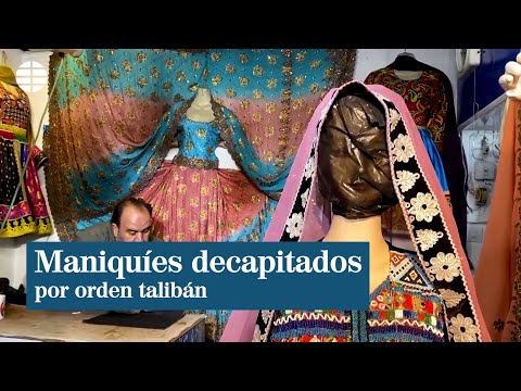 Maniquíes femeninos decapitados por orden del régimen talibán