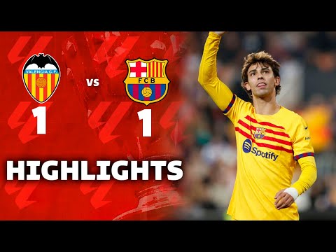 VALENCIA vs FC BARCELONA [1-1] | RESUMEN y GOLES | La LIGA