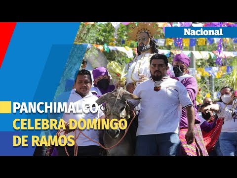Regresa la tradición del Domingo de Ramos a Panchimalco con su colorida procesión