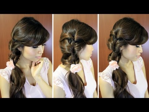 Everyday Fancy Loop Ponytail Hairstyle for Medium Long Hair Tutorial